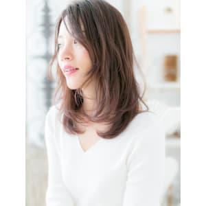 色っぽ大人かわいい☆アシンメトリーセミディ　斜めバング