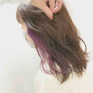 インナーカラー　バイオレット