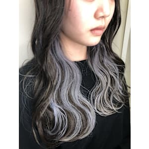 インナーカラー　グレー