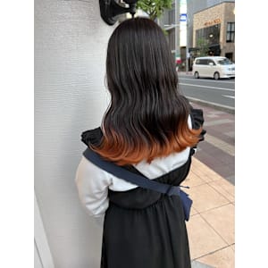 裾カラー　オレンジ