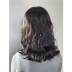 ミディアム　スタイル　グレージュ