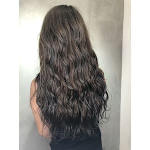 波巻き×グレージュ