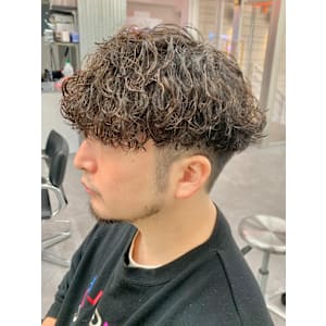 無造作パーマ波巻きパーマ波巻きスパイラルパーマツーブロック