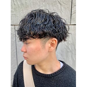 アッシュブラック/カルマパーマ/ベリーショート