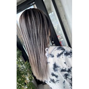 バレイヤージュ/シルバー/グレイ/グレージュ/サーフ