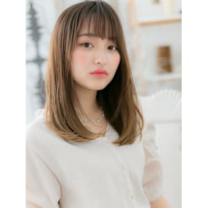 外国人風ダブルカラー大人かわいいハイライト　ヘルシースタイル