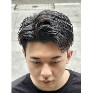 メンズショート　ビジネスカット　爽やか