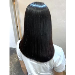 地毛風カラー　髪質改善　艶髪ロング