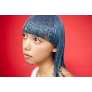 ブリーカラー　ワイドバング　ブリーチカラー　ミディアム