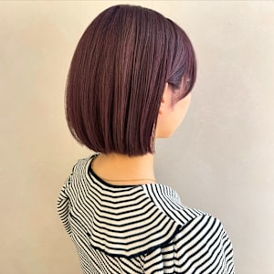 【&ONE 自由が丘】ラベンダーピンク×ミニボブ