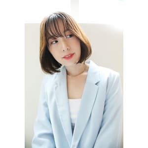 シースルーバング/内巻き、切りっぱなしボブエアリー