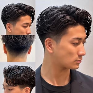 大人ニュアンスパーマスタイル　日本橋理容室