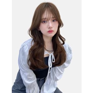 大人可愛い韓国風ロングレイヤーツヤ感美髪ウェーブ