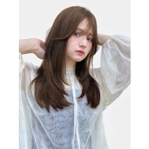 似合わせ透明感カラーザクザクレイヤーロングレイヤー顔まわり