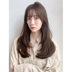 透明感カラー/大人可愛い/顔まわり/似合わせ/ロングレイヤー