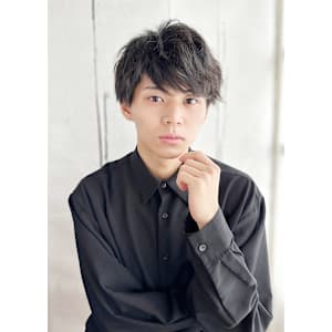 20代30代40代　黒髪マッシュ×シークレットパーマ