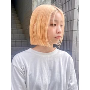 ボブ/ベージュカラー/切りっぱなし10代20代/HONOKA