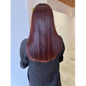 ブリーチなし☆チェリーレッドカラー