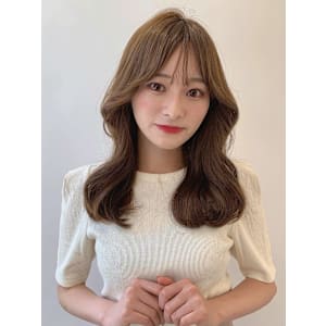 韓国ヘア　ワンホンヘア　ミルクティー　エアリーロング