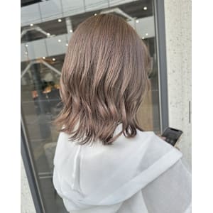 ニュアンスカラー_グレーベージュ_ハイトーンカラー