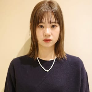 【赤津美奈】ミディアム×透明感ベージュ
