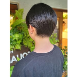 マッシュショート　大人ショート　ダークアッシュ　20代30代