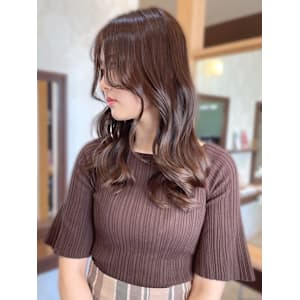 【MICHI 富田店　古作蓮】髪質改善　艶カラー　ブラウン