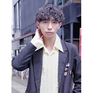 波巻スパイラルパーマショートレイヤーマッシュツーブロック