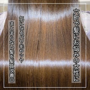 六町で髪にお悩みの女性に髪質改善を