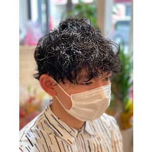 マッシュ×パーマ