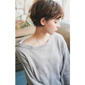 大人ショートボブ丸みショートカットマッシュショート前髪あり