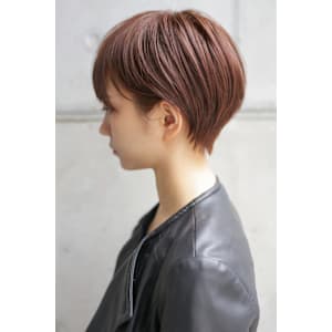 大人ショートボブ丸みショートカットマッシュショート前髪あり