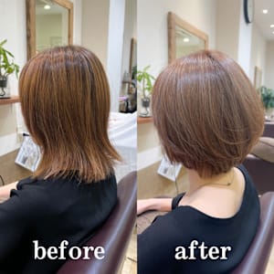 白髪ぼかし　セミディ　シアーカラー　【藤沢　藤沢駅】