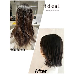 ロングヘアからスタイルチェンジ☆顔周りレイヤー×外ハネボブ