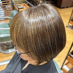 【佐須田】の 白髪ぼかしハイライト〇