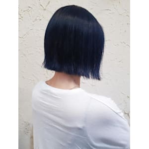 【Flor_戸塚】*切りっぱなしボブ＋ネイビーアッシュ*