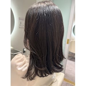 くすみブラウン×ロング