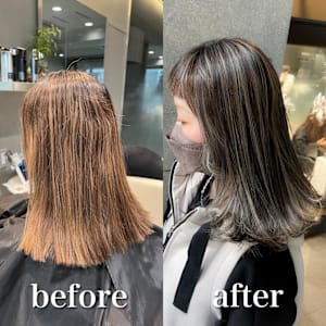 白髪ぼかし　シアーカラー　【藤沢　藤沢駅】　004