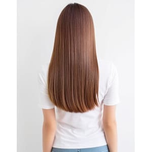 ツヤ感ロングストレートショコラブラウン