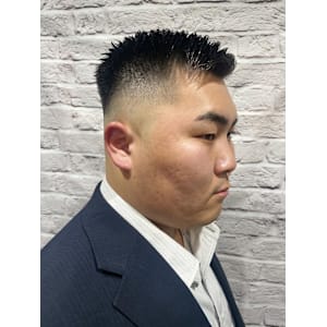 メンズ/フェード/スキンフェード/ショート/アップバング