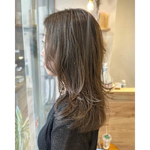 大串◎レイヤー×ブリーチなしオリーブ