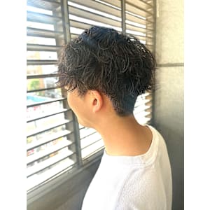 メンズ波巻きショート