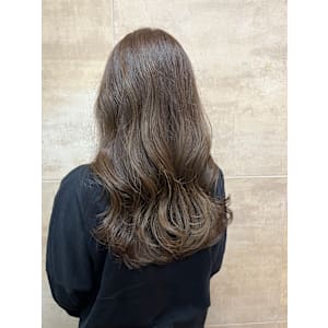 韓国っぽ重ためロング×ナチュラルベージュ