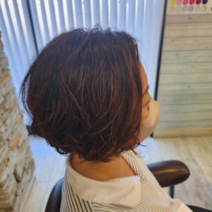 ショート×ドレープパーマ