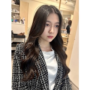 10代/20代/30代/韓国風/センターパート/ラフウェーブ