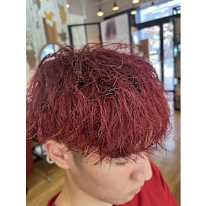 ブリーチパーマツイストスパイラル赤髪刈り上げツーブロック札幌 - friend's 手稲店【フレンズ テイネテン】掲載中