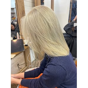 レイヤーカットセミディシアーカラー姫カットダークアッシュ渋谷