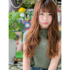 トレンド感☆アシンメトリー小顔ロング　レイヤーロング