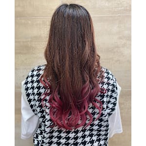 グラデーションピンクカラー