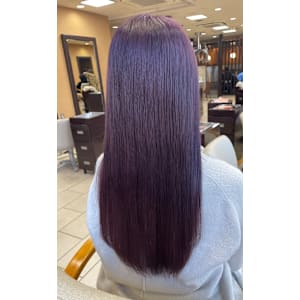 ロングヘア×ラベンダーカラー
